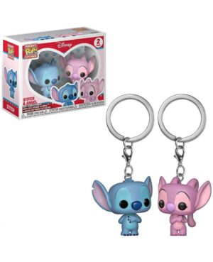 Pack Llavero Funko Pop Stitch & Angel