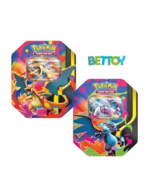 Pokémon TCG Lata Mega Charizard Y - X 4 Sobres