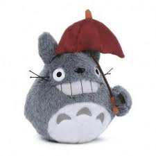 Peluche Totoro Con Paragüas Rojo Mi Vecino Totoro